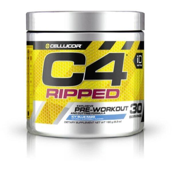 C4 Ripped Pre-Workout, 30 Servings Icy Blue Raspberry