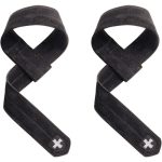 harbinger-pro-leather-lifting-straps-fitness-straps-one-size-zwart