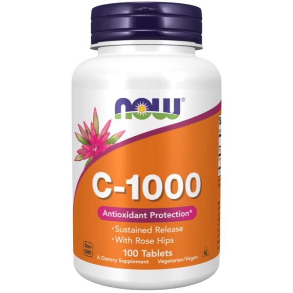 Vitamin C-1000 Sustained Release With Rose Hips (100 tabl)