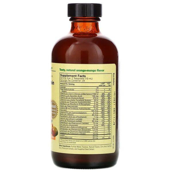 Multi Vitamin & Mineral, Natural Orange/Mango Flavor (237 ml) Facts