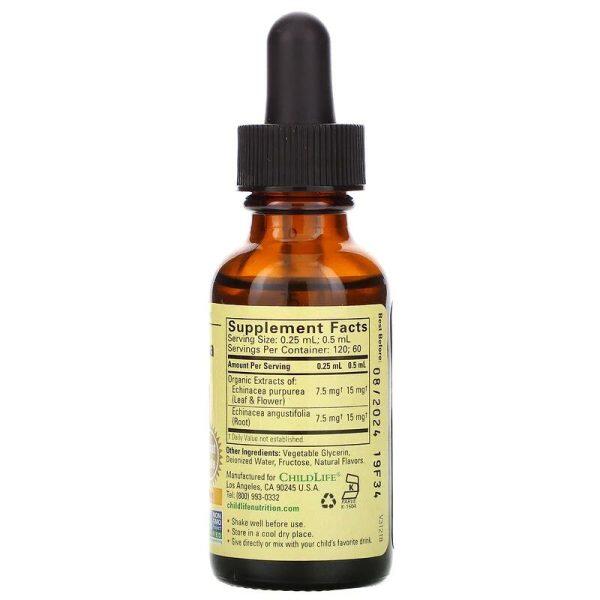 Echinacea Natural Orange Flavor (30 ml) Facts