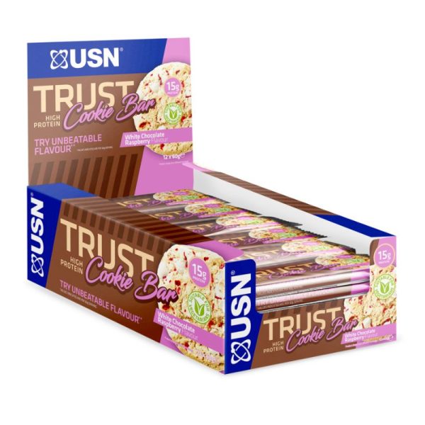 Trust Cookies Bar (12x60 gr) White Chocolate Raspberry Box