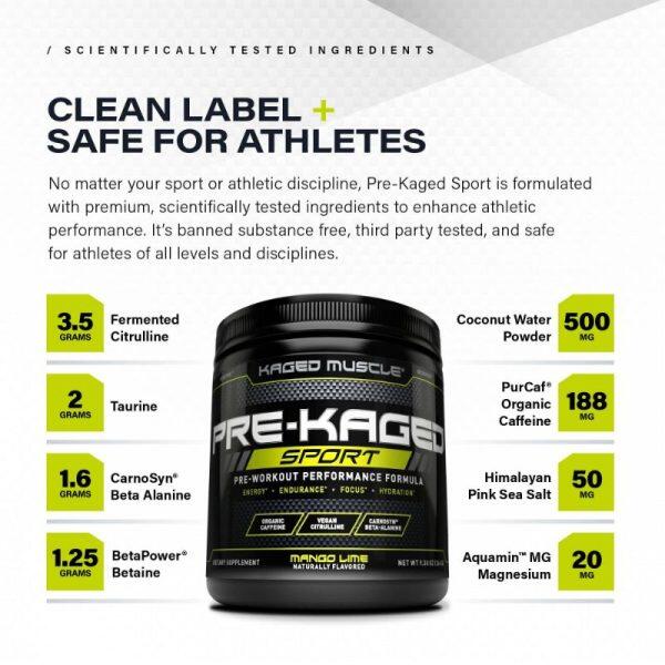 Pre-Kaged Sport (20 Servings) Label