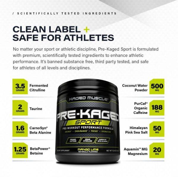 Pre-Kaged Sport (20 Servings) Label