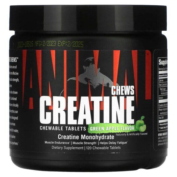 Animal Creatine Chews (120 chews) Green Apple