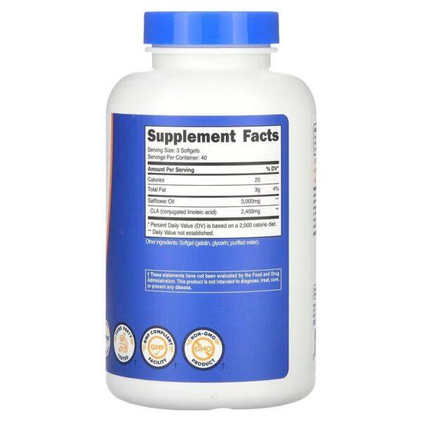 CLA 2400mg (120 Softgels) Facts