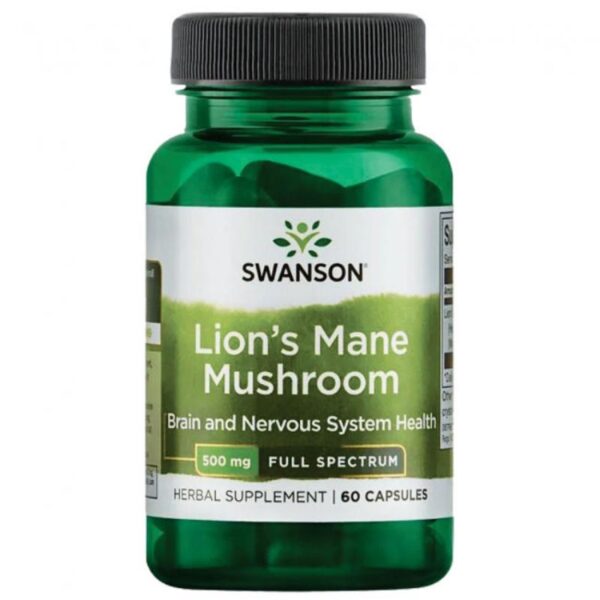 Full Spectrum Lion's Mane Mushroom, 500mg (60 Caps)