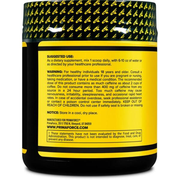 PrimaForce Guarana Powder (200 gram) Label