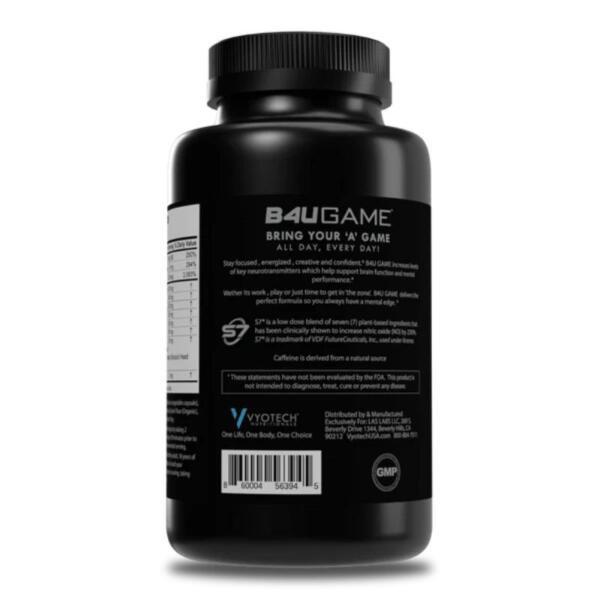 Vyotech B4UGAME® Nootropic Formule (60 Caps) Back