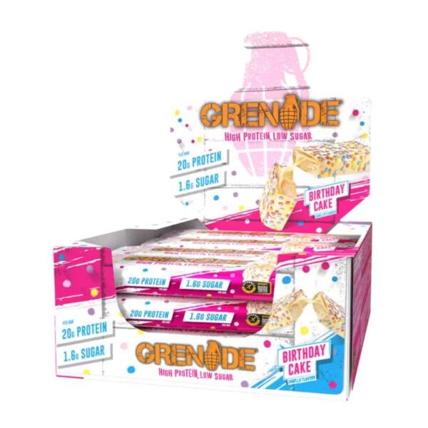 Grenade Protein Bar (12 x 60g) Birthday Cake