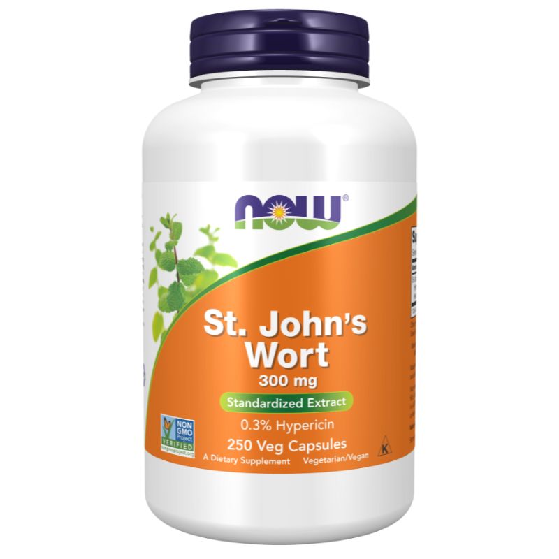 St. Johns Worth 300mg (250 Vcaps) Now Foods