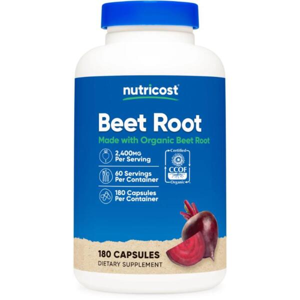 Beet Root 2400mg (180 Caps) Nutricost