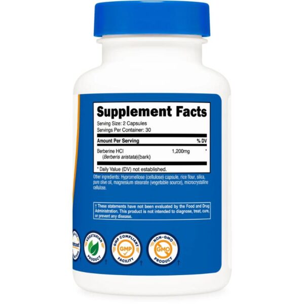 Berberine (60 capsules) Nutricost Facts