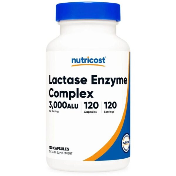 Lactase Enzym Complex 3,000 ALU (120 caps) Nutricost