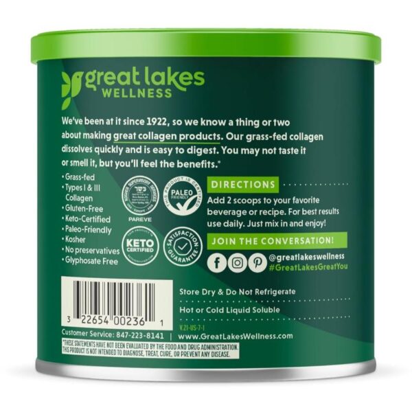 Quick Dissolve Collagen Peptides (198 g) Info Great Lakes Wellness