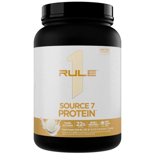 Source 7 Protein (820 gram) Vanilla Ice Cream Rule One